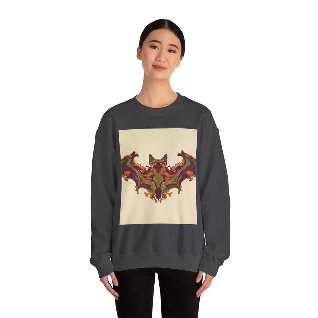 Abstract Bat Rorschach Crewneck Sweatshirt
