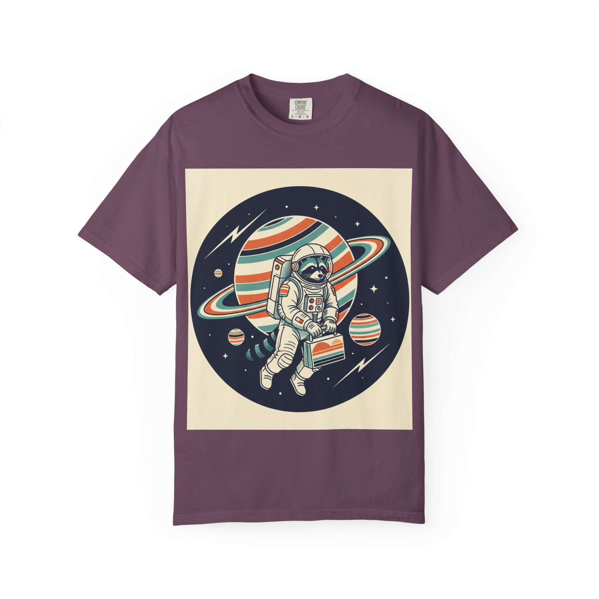 Astronaut Pug Planet T-Shirt — Retro Space Dog Graphic Tee