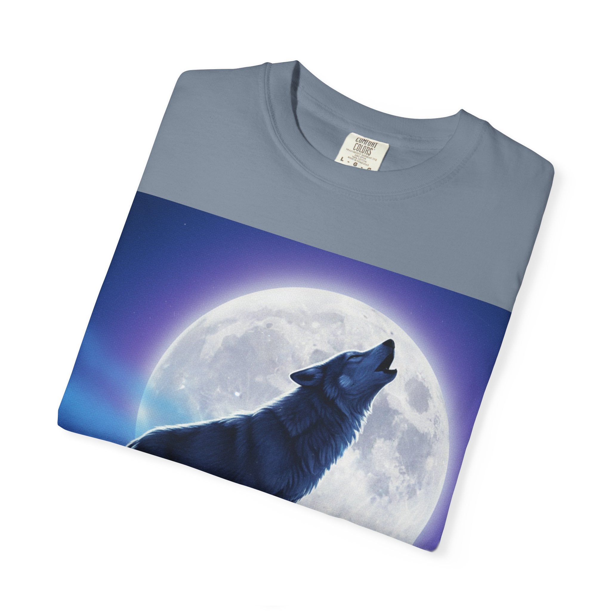 Airbrushed Howling Wolf T-Shirt | 80s Moonlit Cliff Artwork
