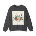 Accordion Cartoon Crewneck Sweatshirt — Cute Musical Instrument Graphic