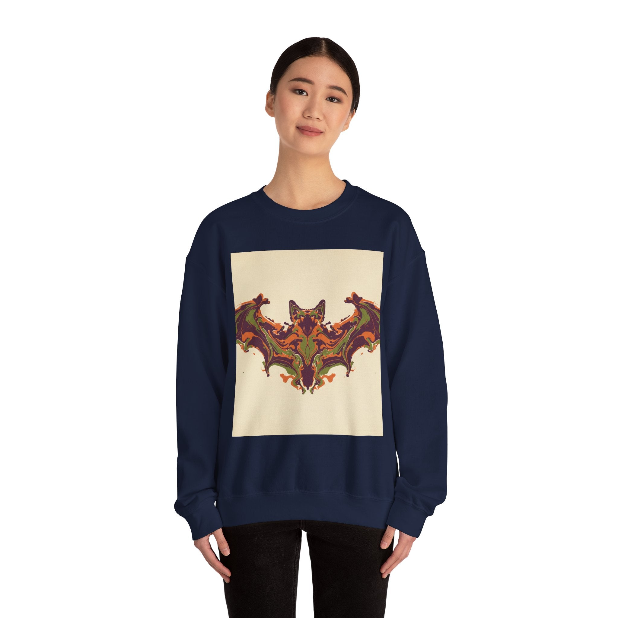 Abstract Bat Rorschach Crewneck Sweatshirt