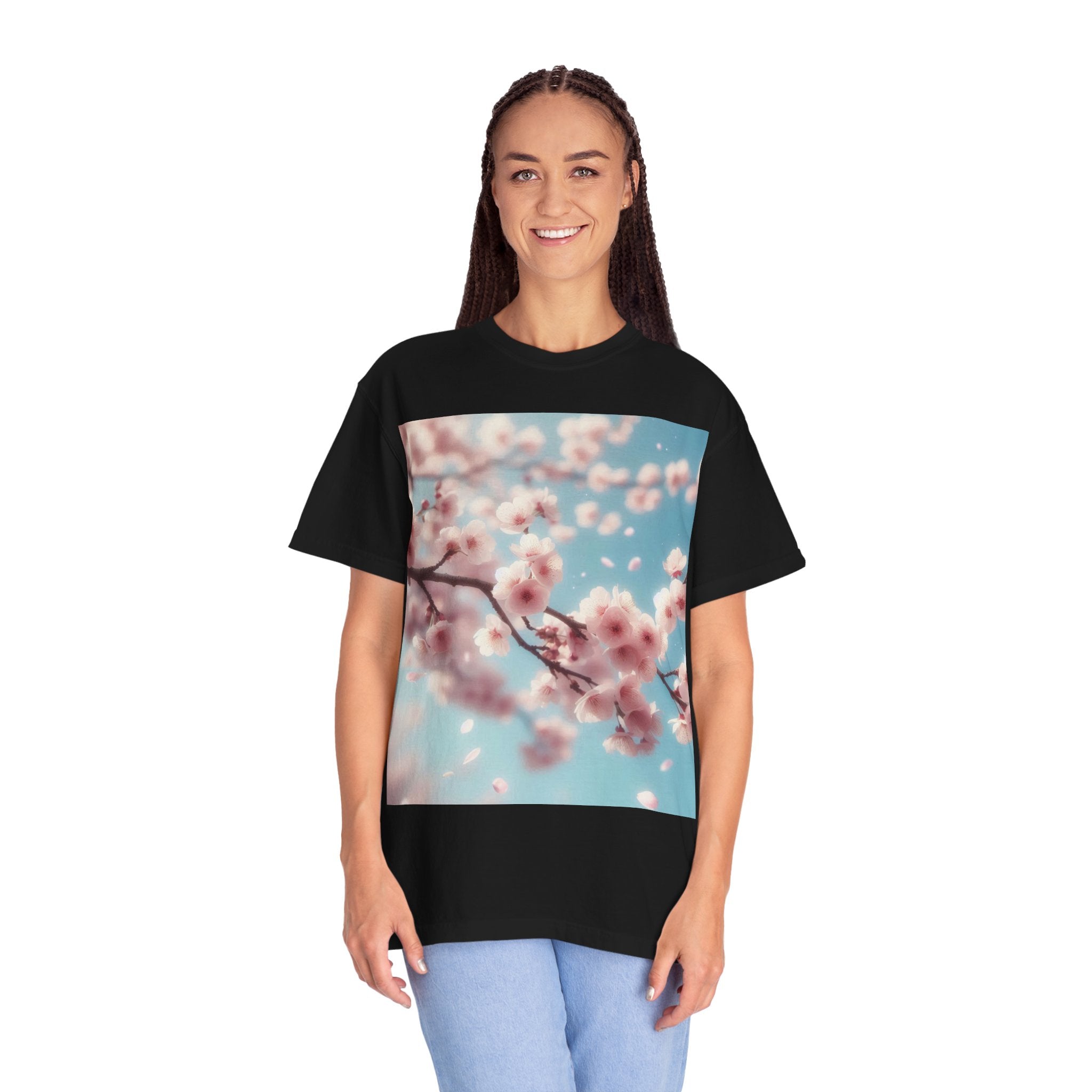 Cherry Blossom Photo T-shirt | Sakura Floral Square Print
