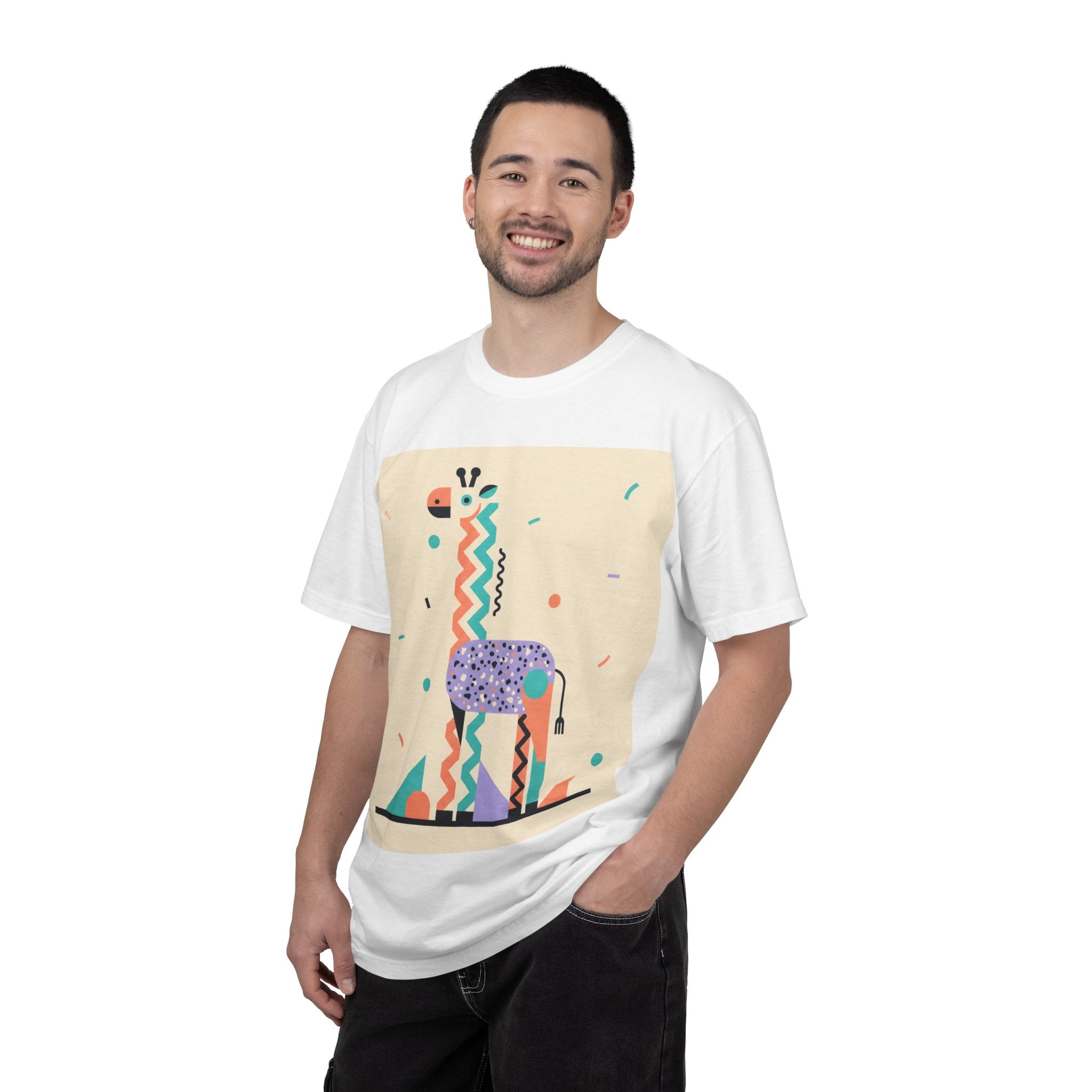 Abstract Giraffe Graphic T-Shirt — Colorful Geometric Animal Art