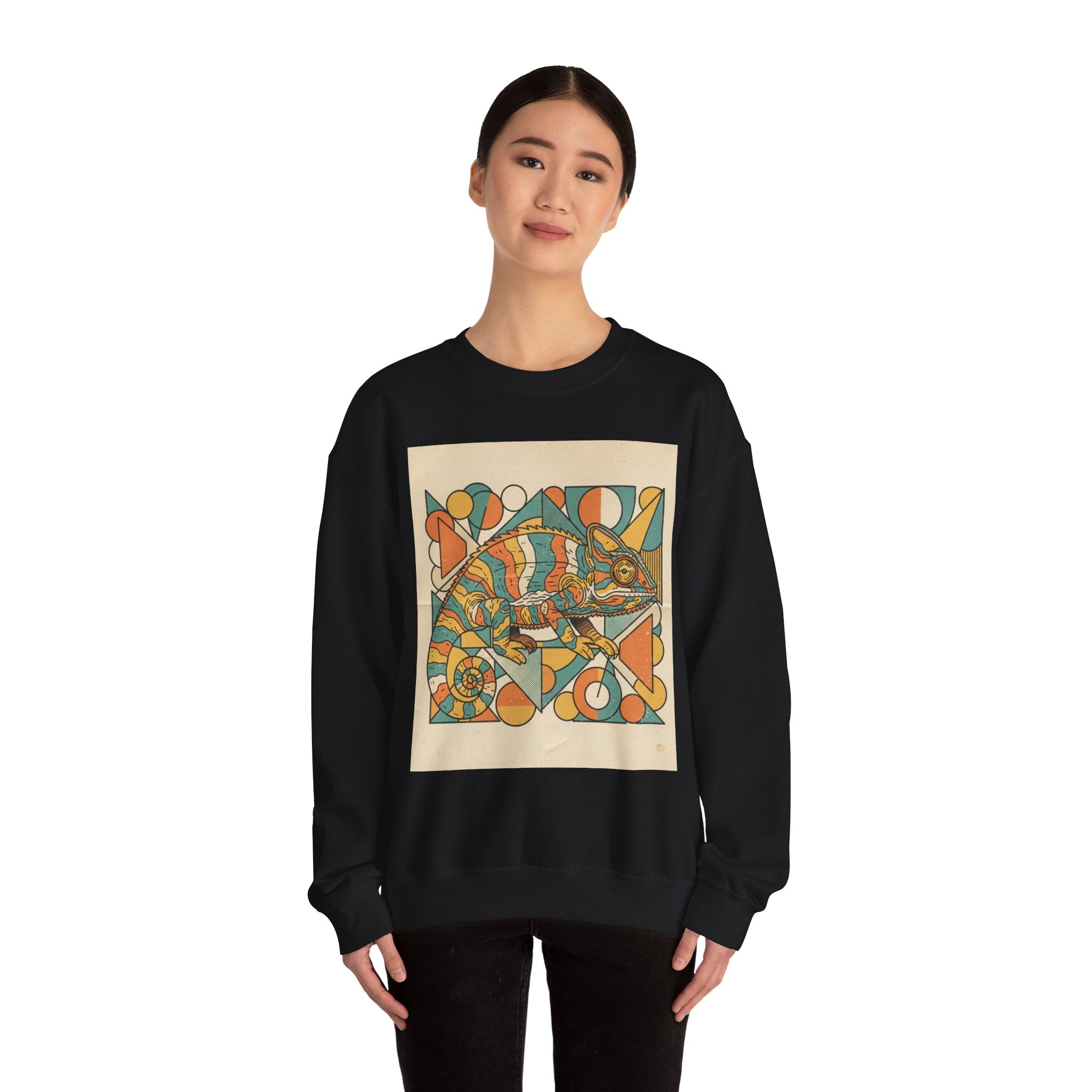 Abstract Colorful Fish Crewneck Sweatshirt