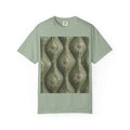 Abstract Olive Green Cactus Pattern T-Shirt
