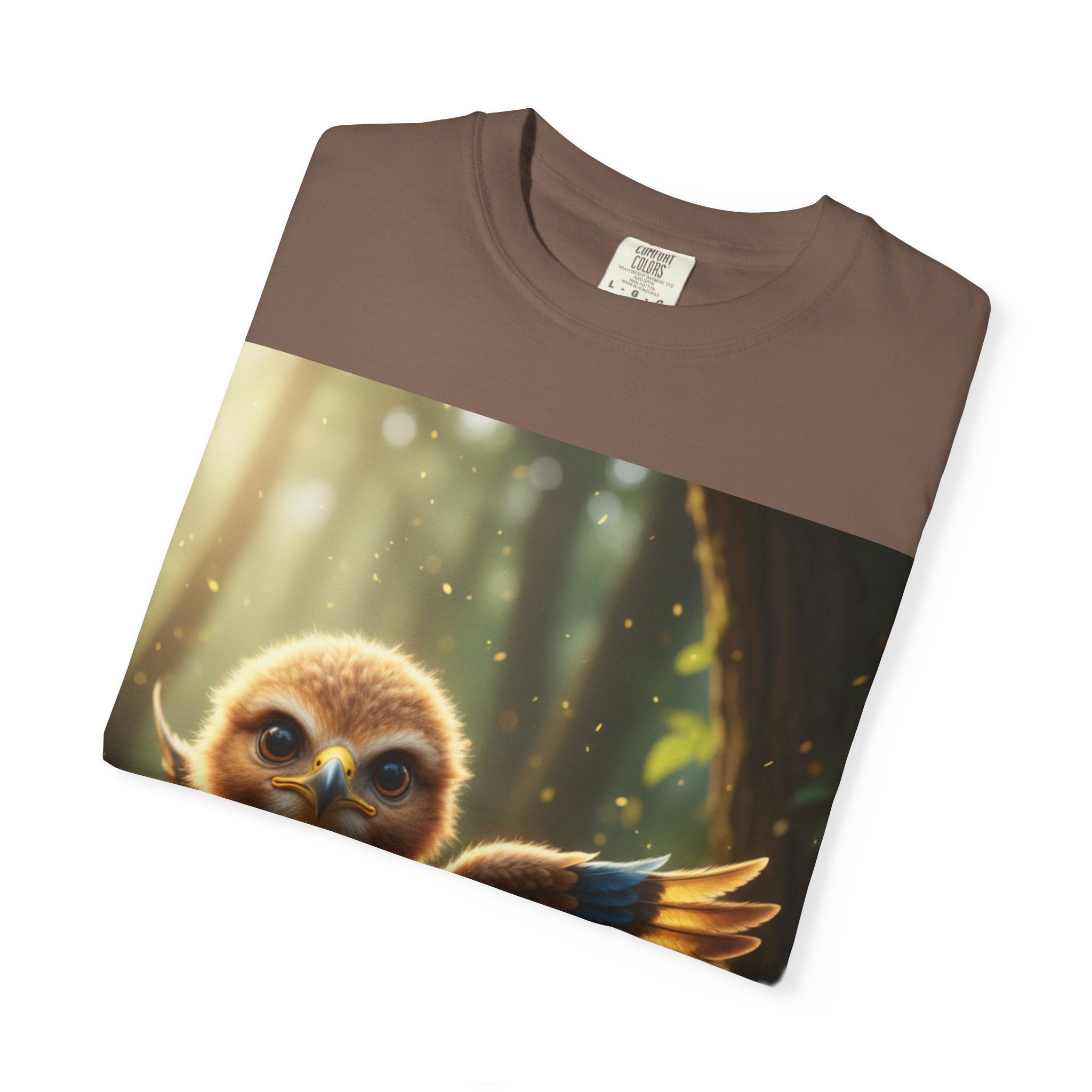 Baby Owl Gryphon Illustration T-Shirt | Forest Fantasy Art