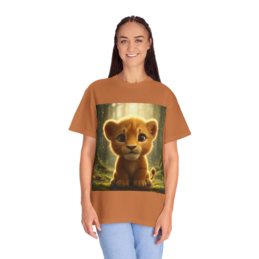 Baby Lion Cub Illustration T-Shirt | Cute Safari Animal Tee