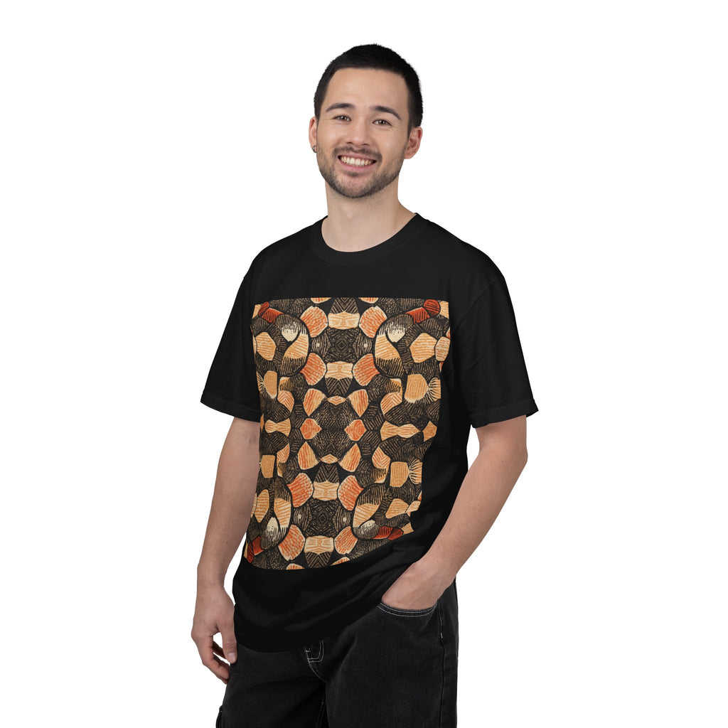 Abstract Earth-Tone Pattern T-Shirt