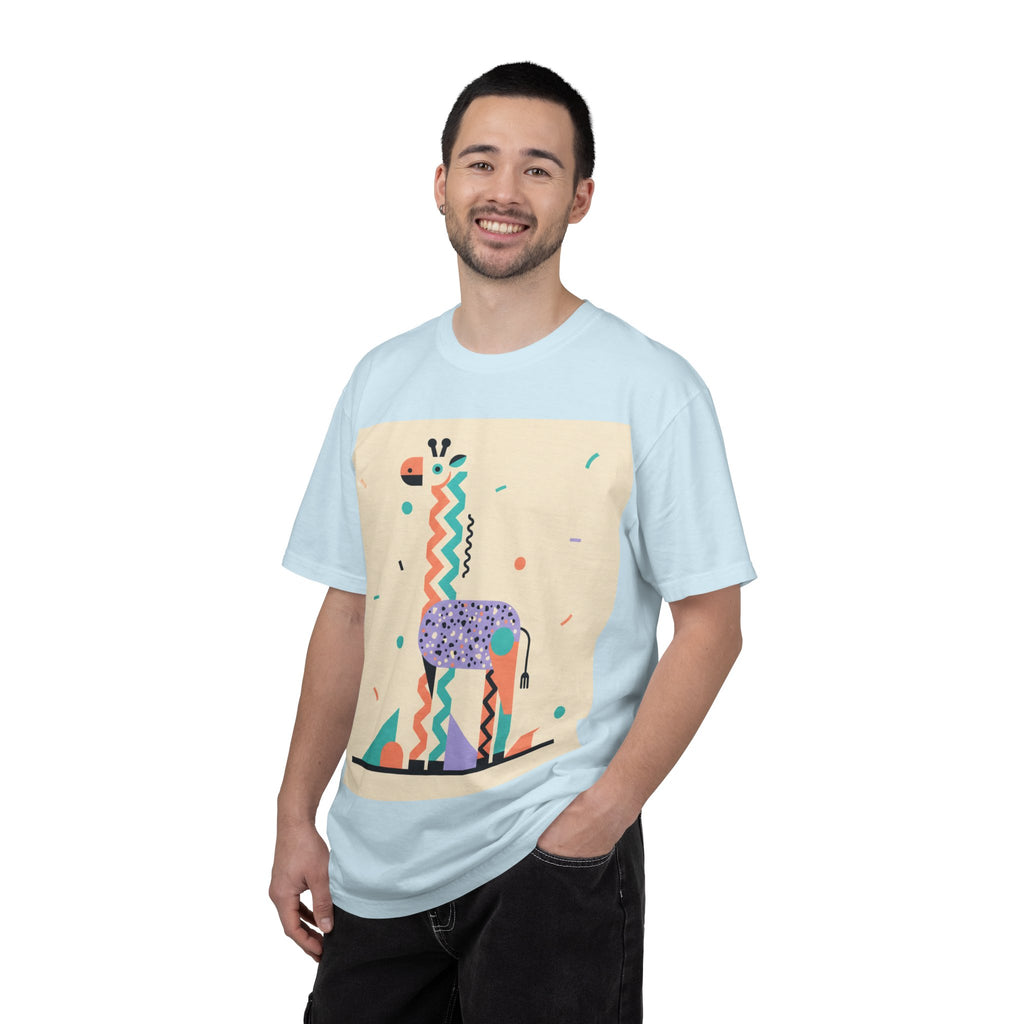 Abstract Giraffe Graphic T-Shirt — Colorful Geometric Animal Art
