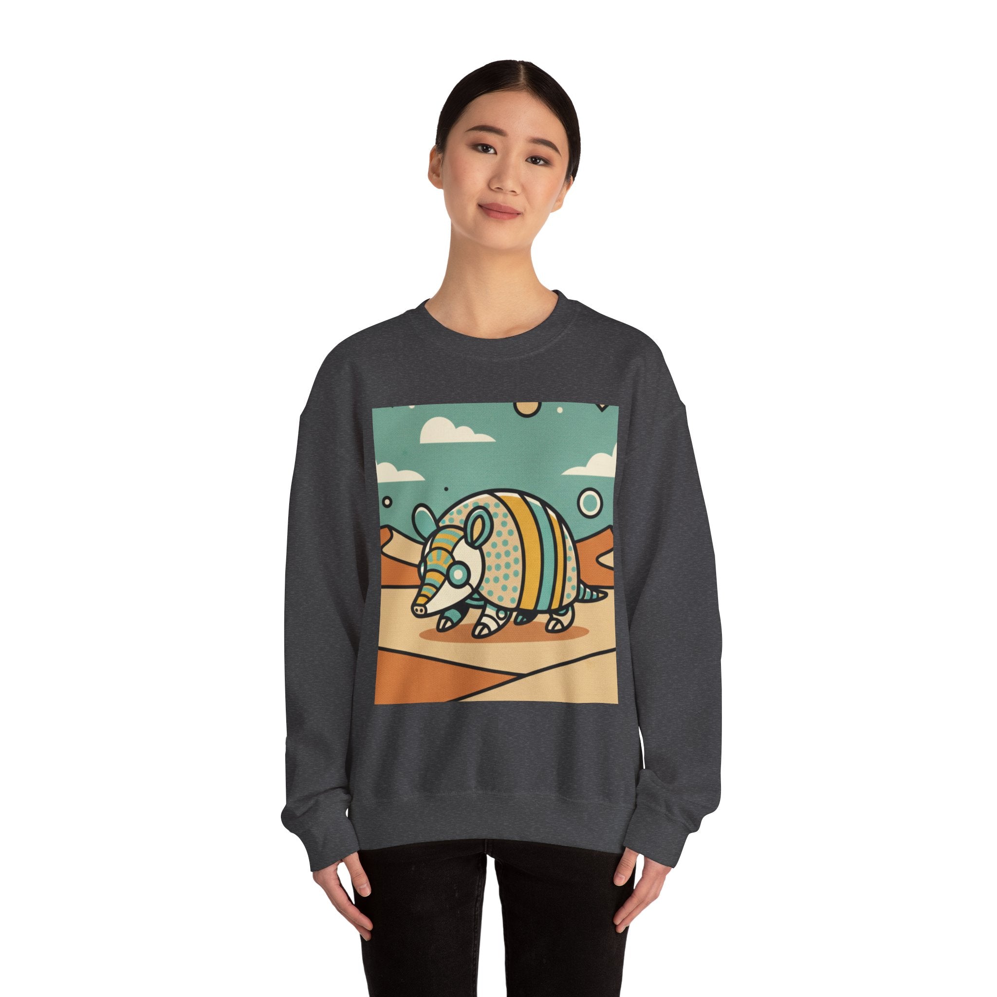 Armadillo Graphic Sweatshirt — Cute Desert Animal Crewneck