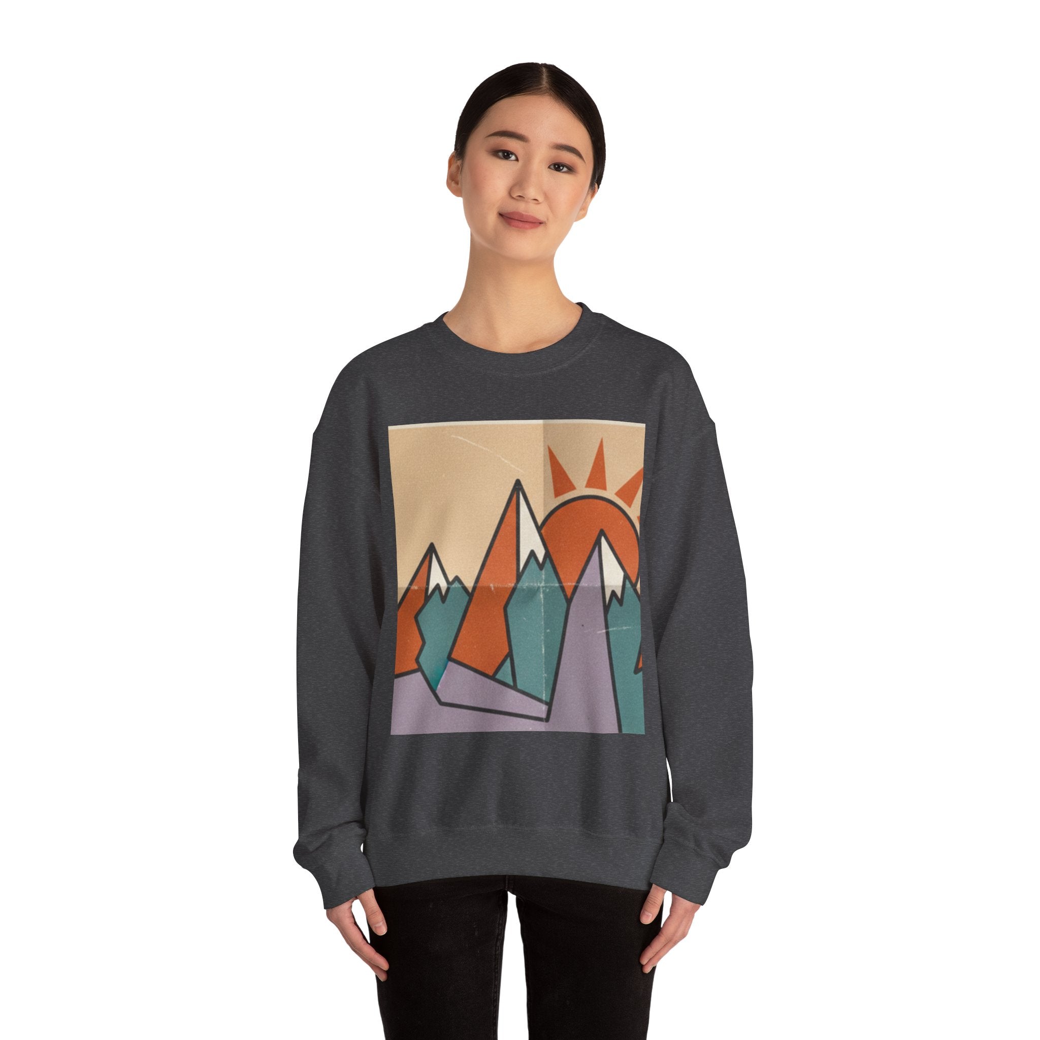 Abstract Sunset Mountains Sweatshirt