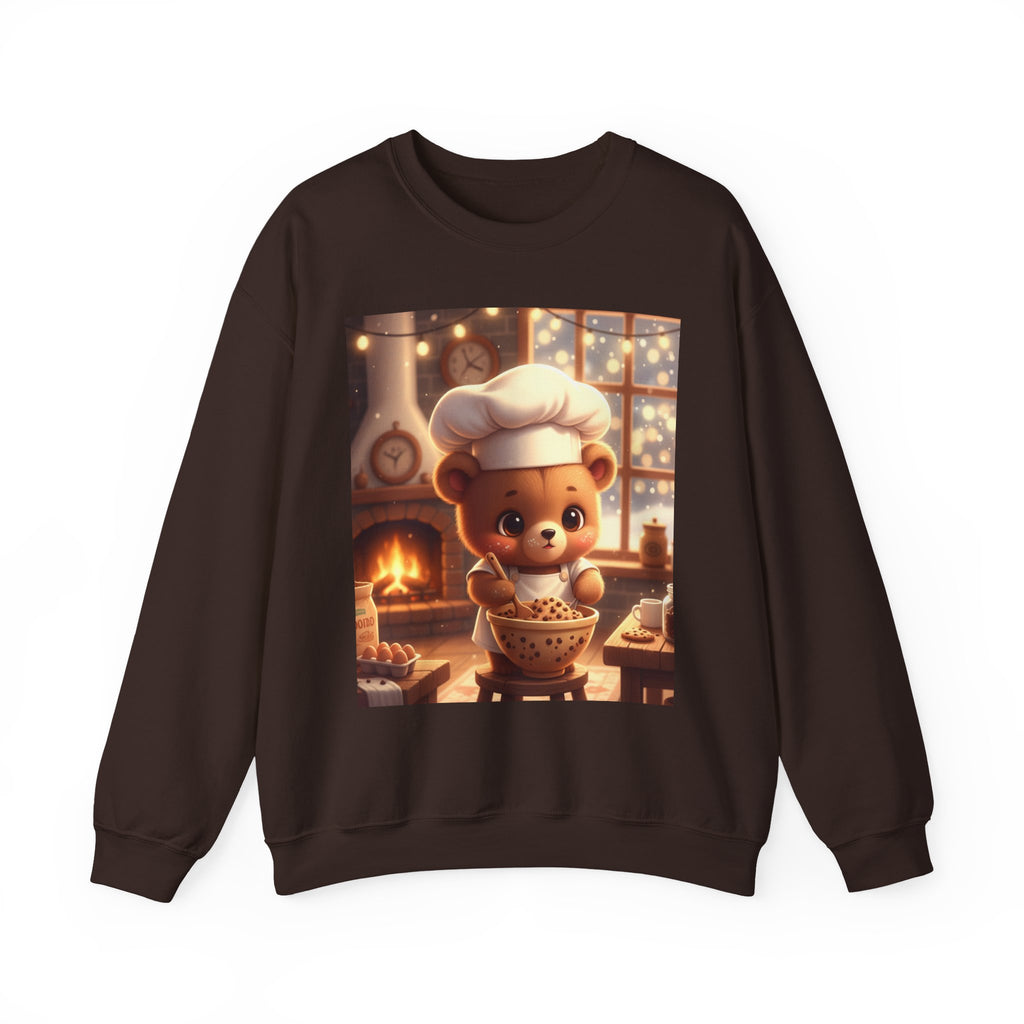 Baking Bear Crewneck Sweatshirt | Cute Bear Chef Holiday Cozy
