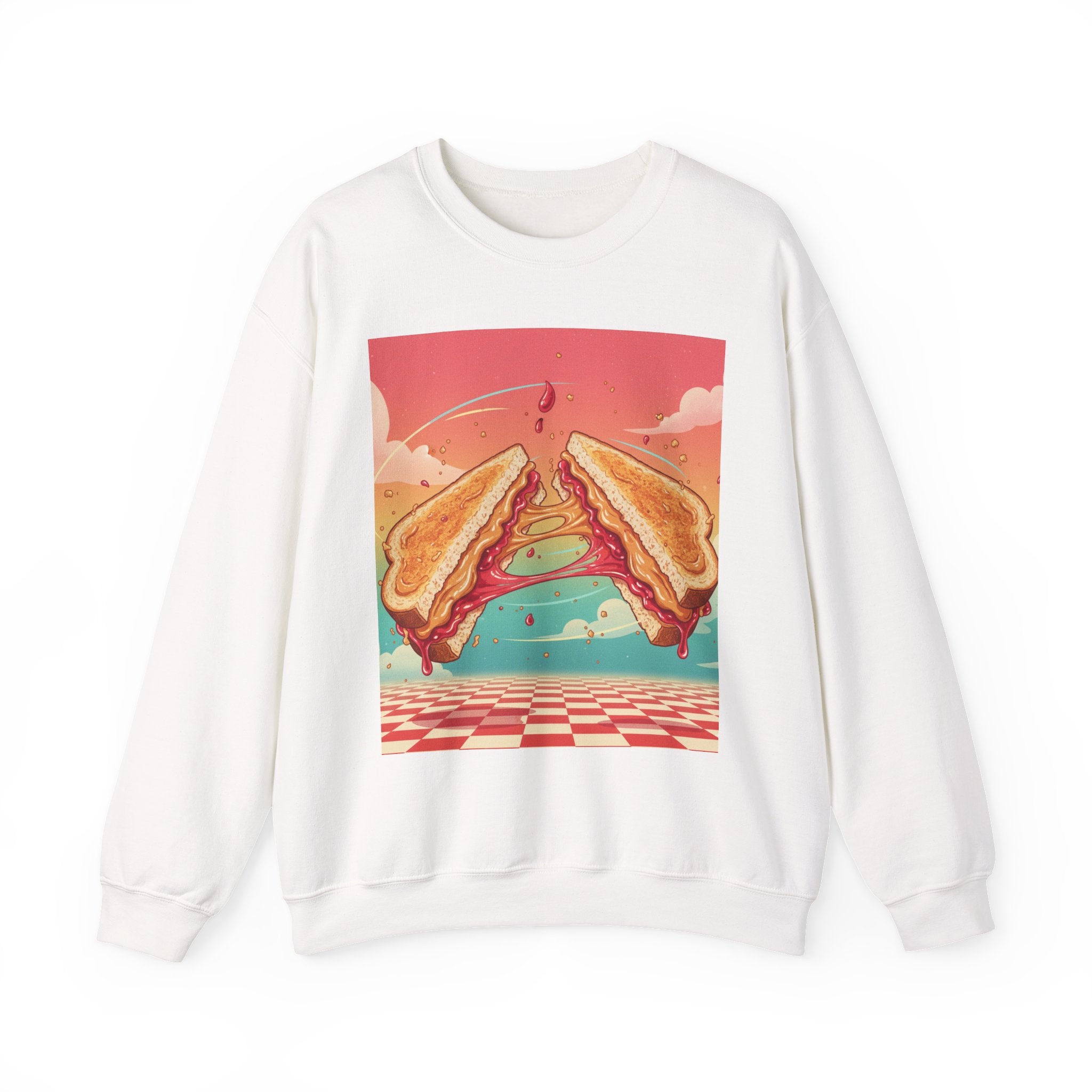 1970s Retro Capybara Disco Crewneck Sweatshirt with Roller Skating Basement Illustration