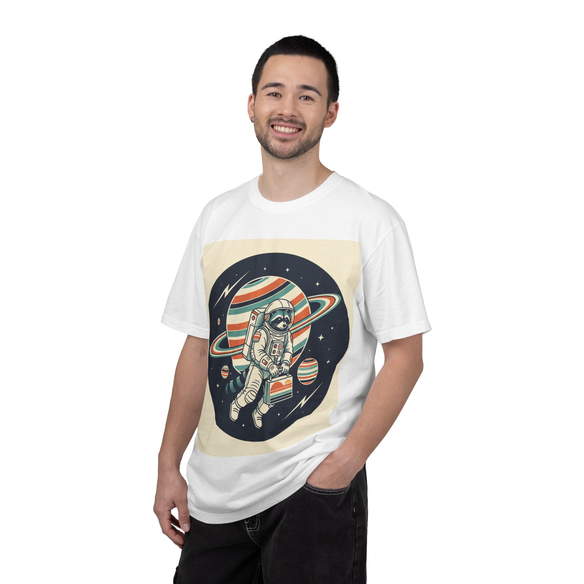 Astronaut Pug Planet T-Shirt — Retro Space Dog Graphic Tee