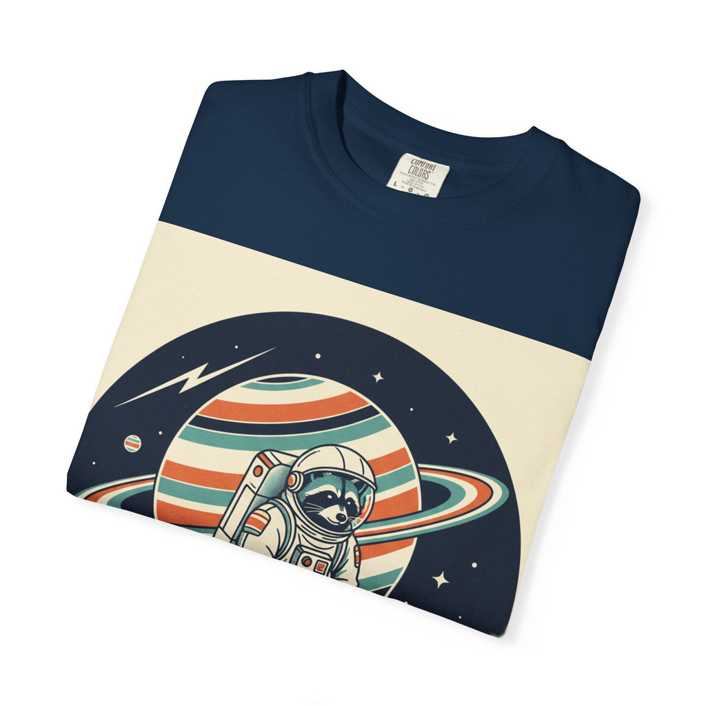 Astronaut Pug Planet T-Shirt — Retro Space Dog Graphic Tee