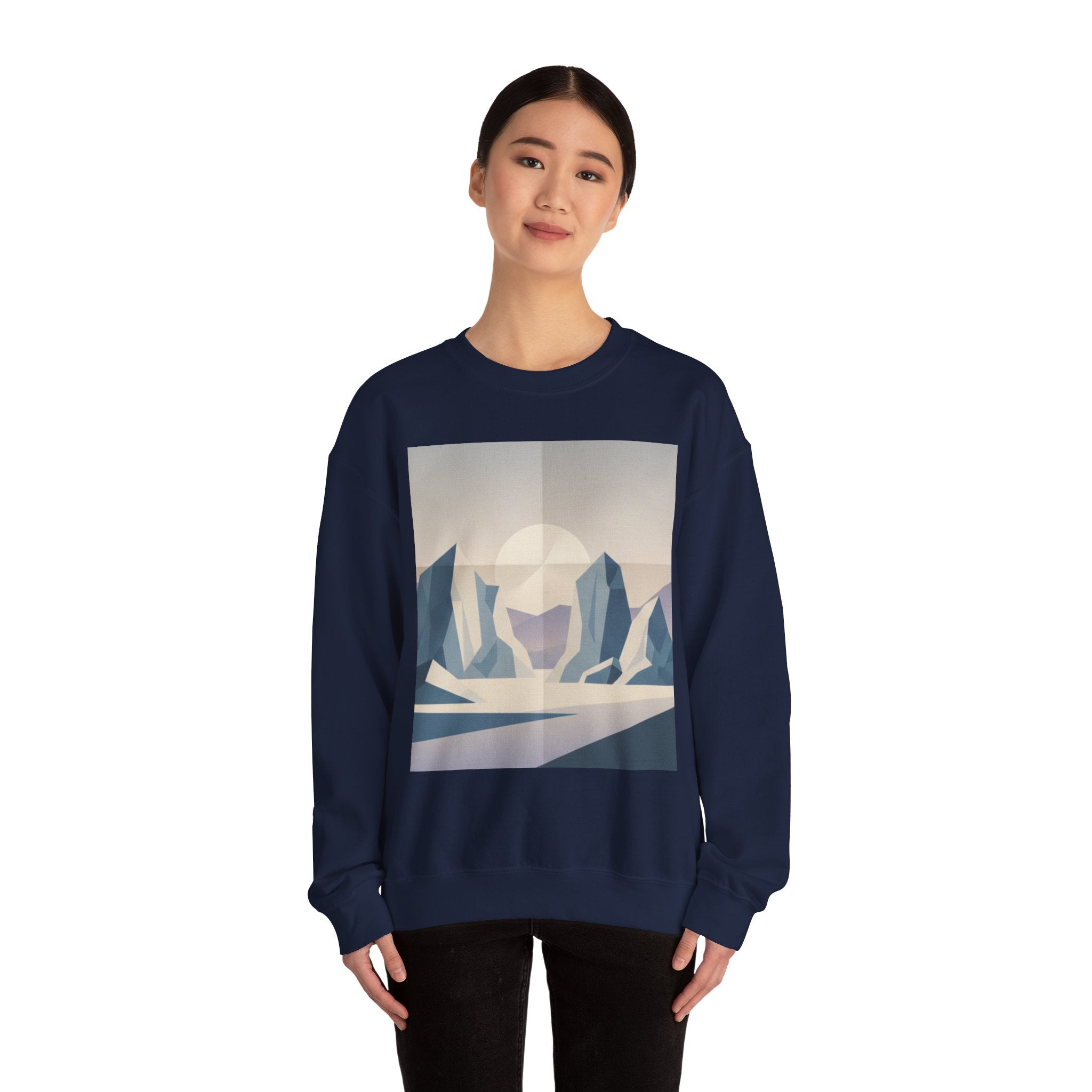Abstract Arctic Sunset Crewneck Sweatshirt