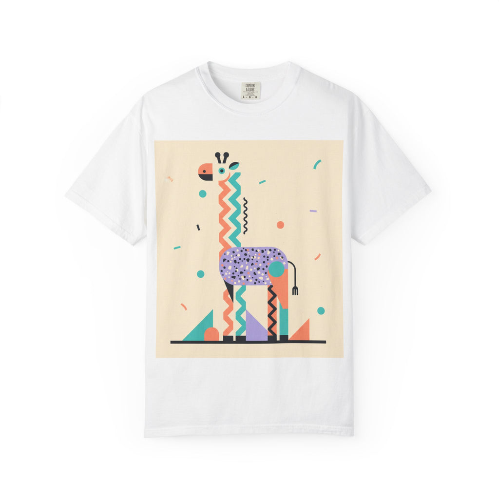 Abstract Giraffe Graphic T-Shirt — Colorful Geometric Animal Art