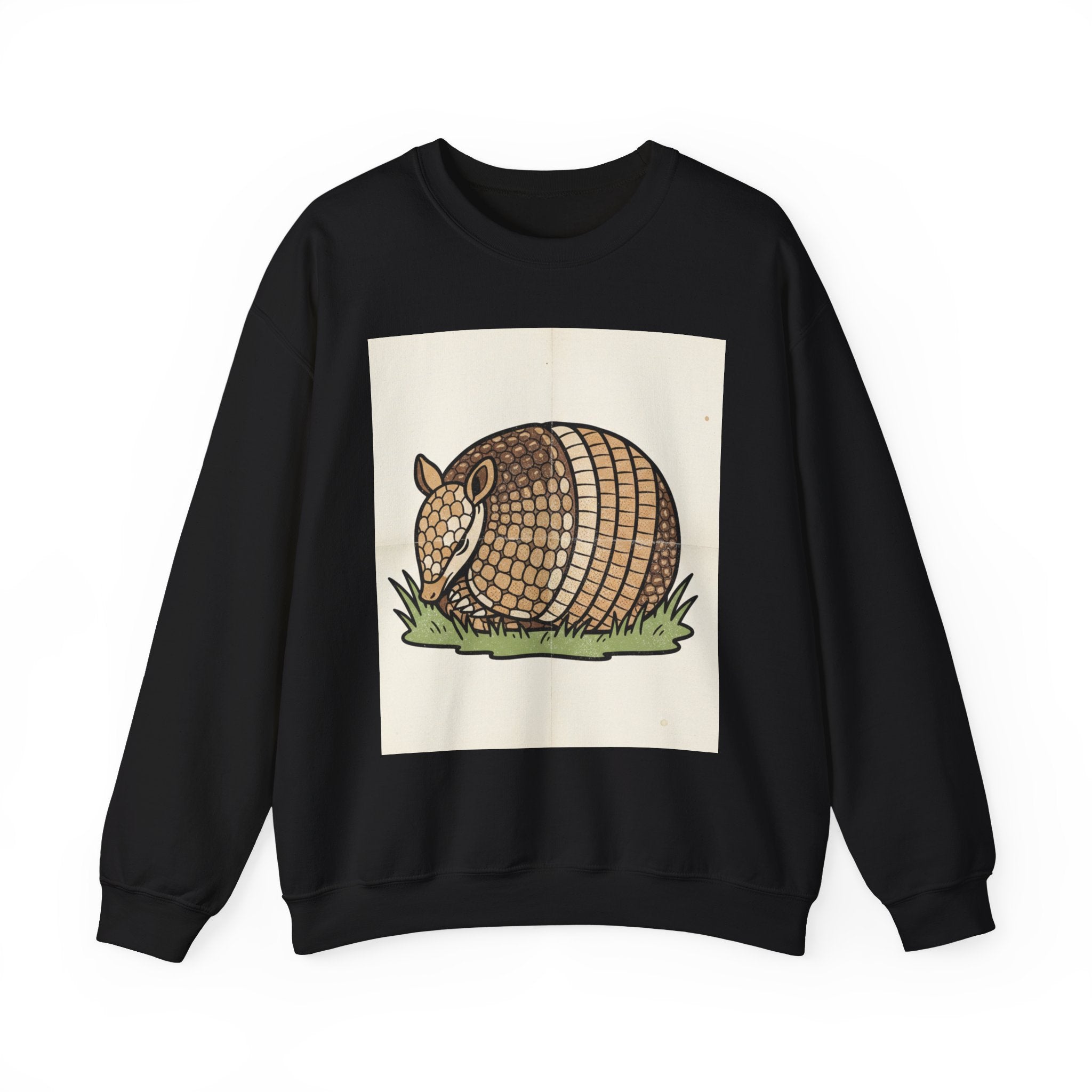 Armadillo Graphic Sweatshirt — Cute Retro Armadillo Illustration Crewneck