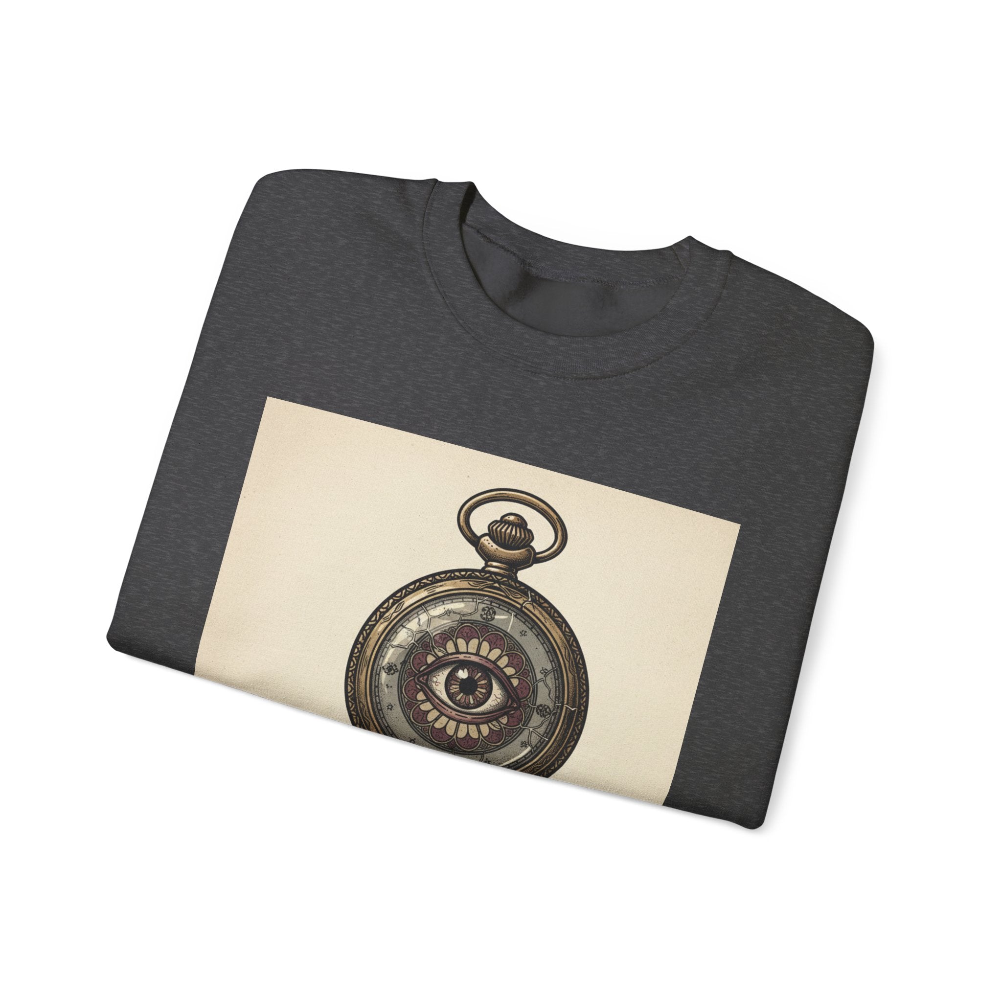 All-Seeing Pocket Watch Sweatshirt – Gothic Eye Graphic Crewneck