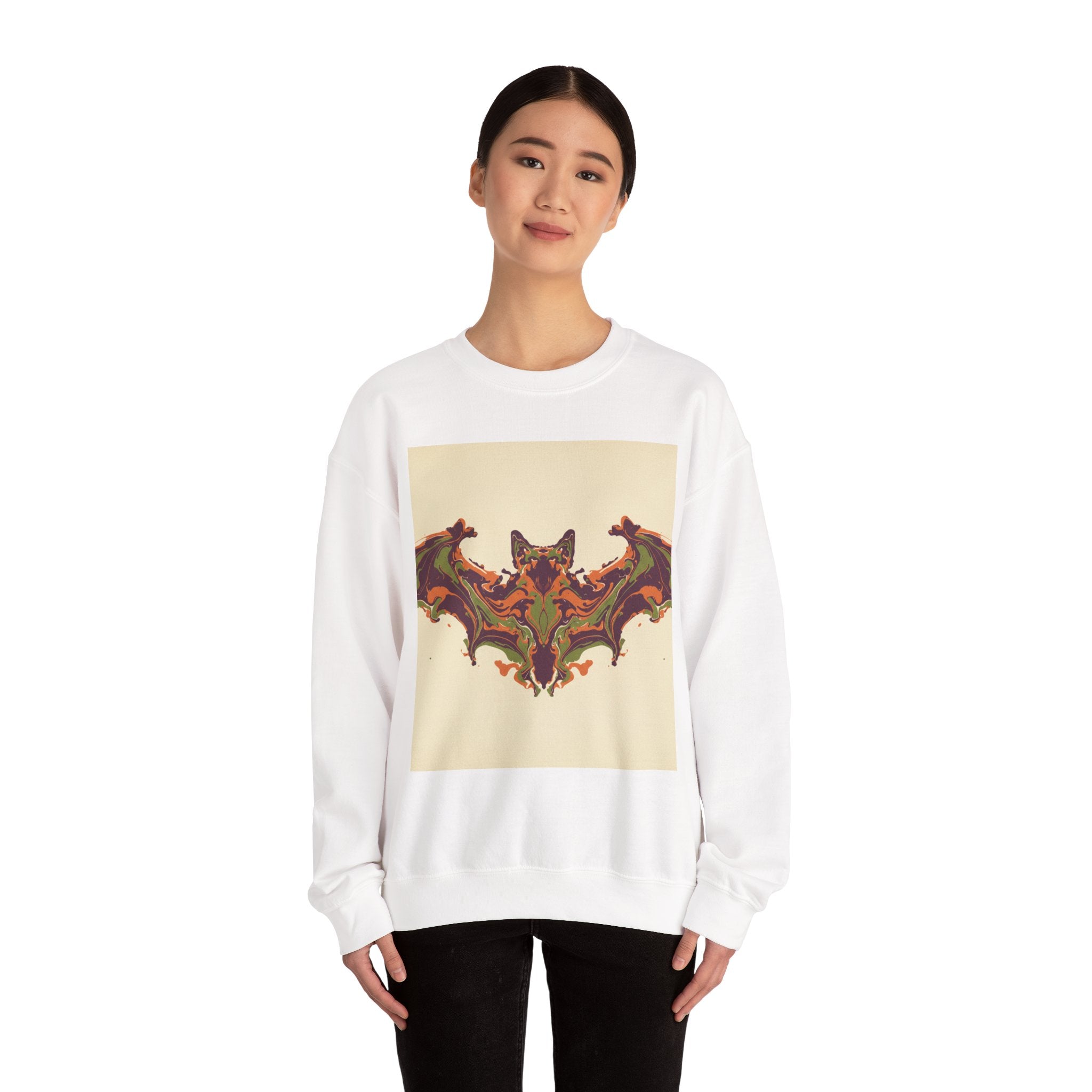 Abstract Bat Rorschach Crewneck Sweatshirt