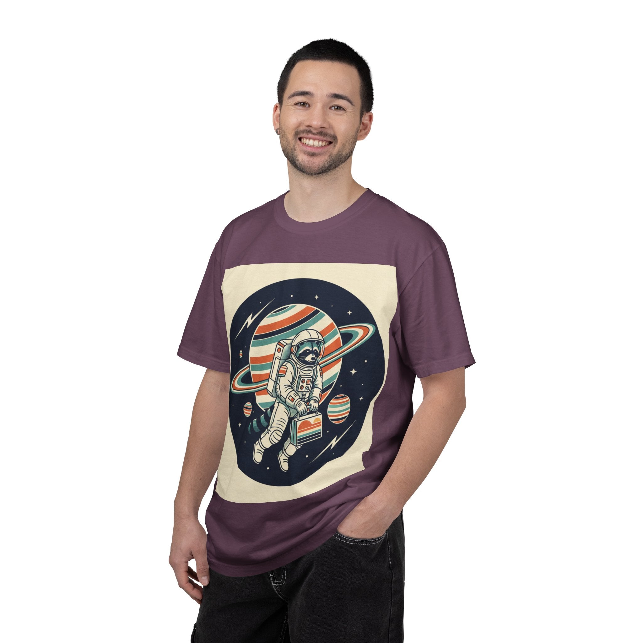 Astronaut Pug Planet T-Shirt — Retro Space Dog Graphic Tee