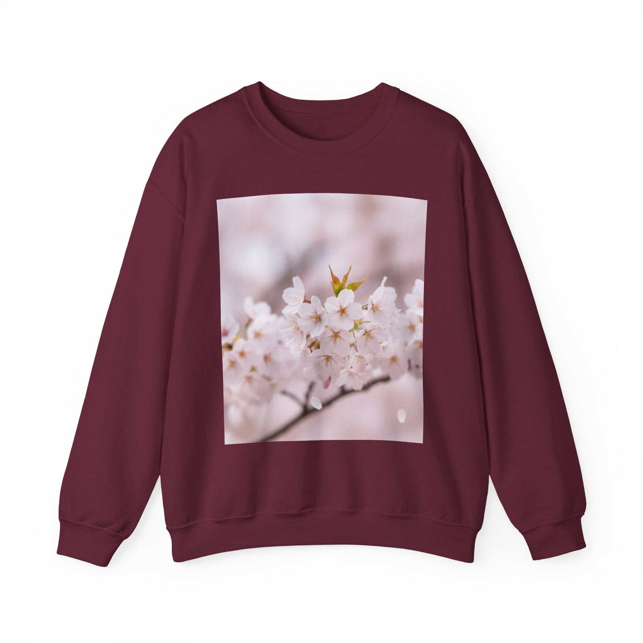 Cherry Blossom Photo Sweatshirt | Soft Pink Floral Crewneck