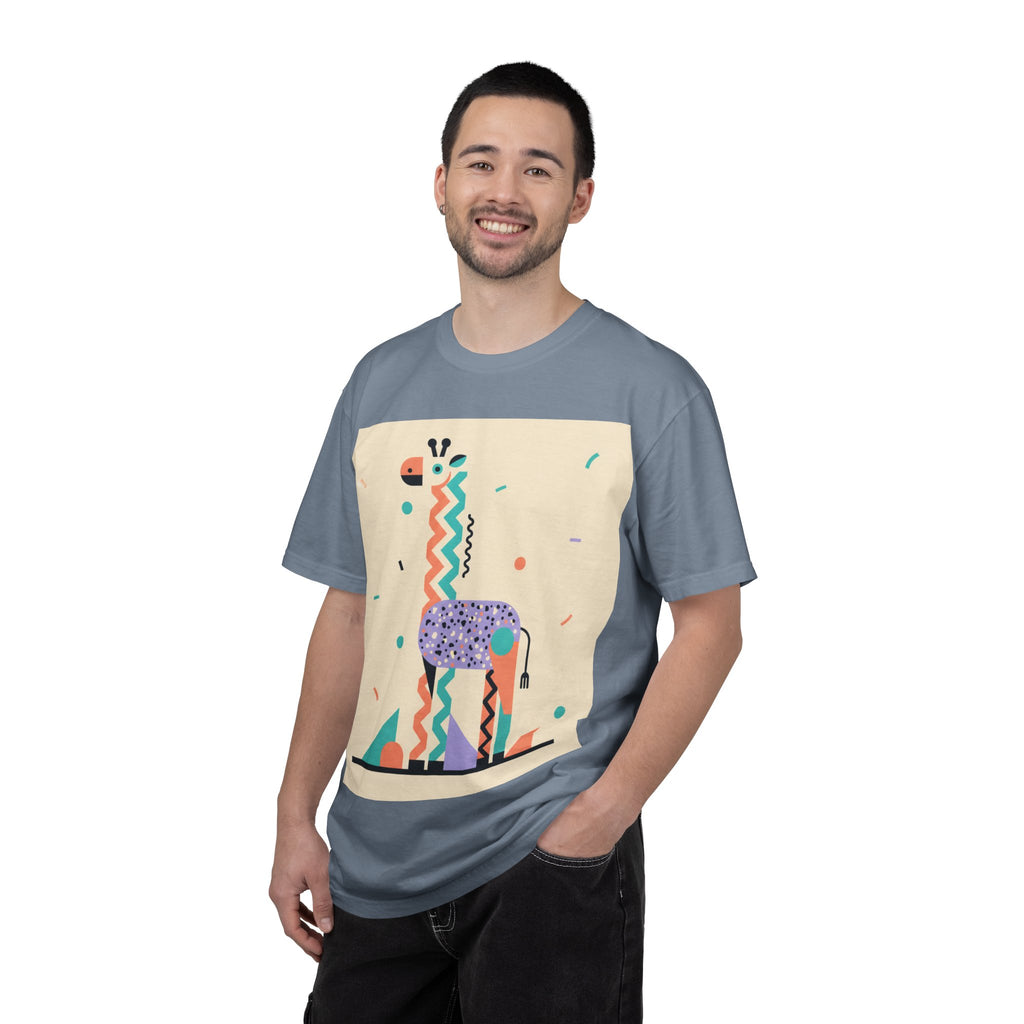 Abstract Giraffe Graphic T-Shirt — Colorful Geometric Animal Art