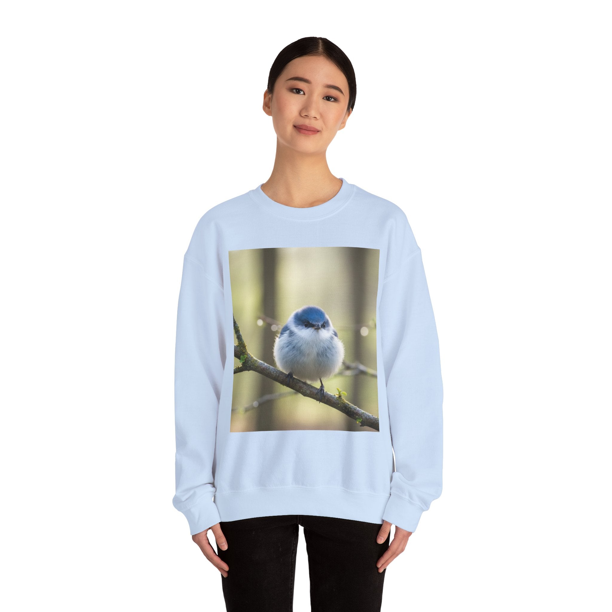 Blue Tit Bird Photo Crewneck Sweatshirt | Nature Wildlife