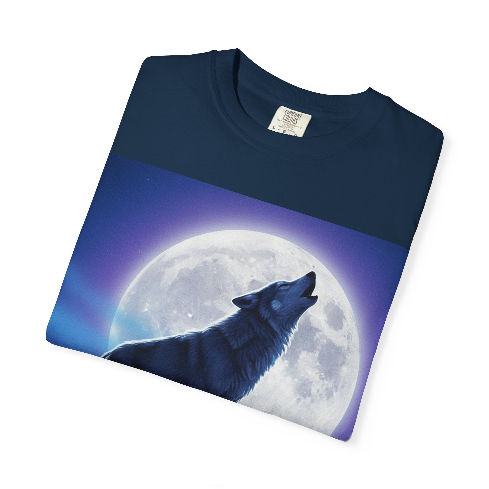 Airbrushed Howling Wolf T-Shirt | 80s Moonlit Cliff Artwork