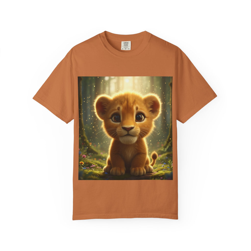 Baby Lion Cub Illustration T-Shirt | Cute Safari Animal Tee