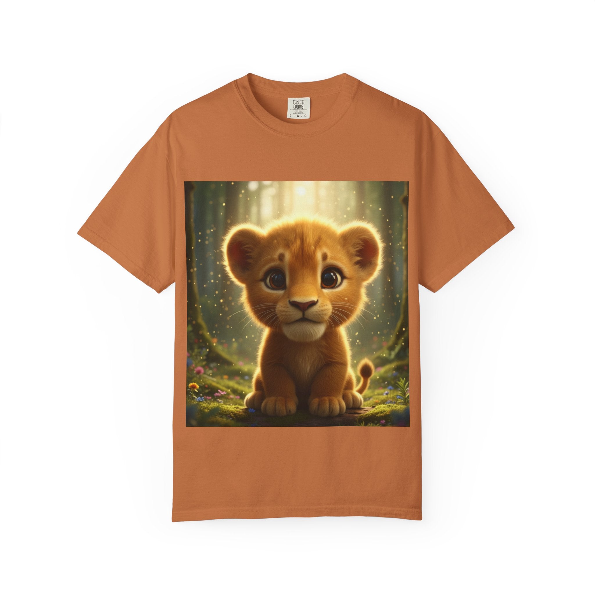 Baby Lion Cub Illustration T-Shirt | Cute Safari Animal Tee