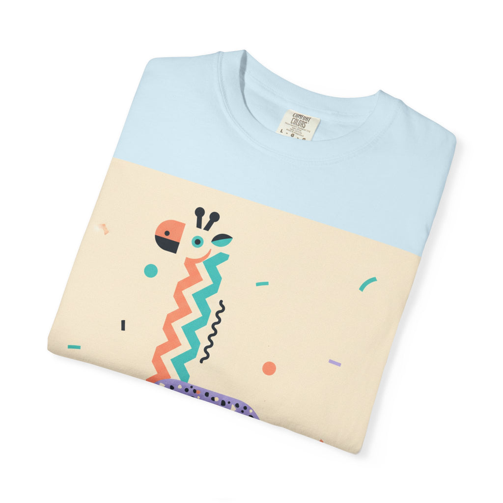Abstract Giraffe Graphic T-Shirt — Colorful Geometric Animal Art