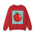 Apple Graphic Crewneck Sweatshirt — Retro Red Apple Design