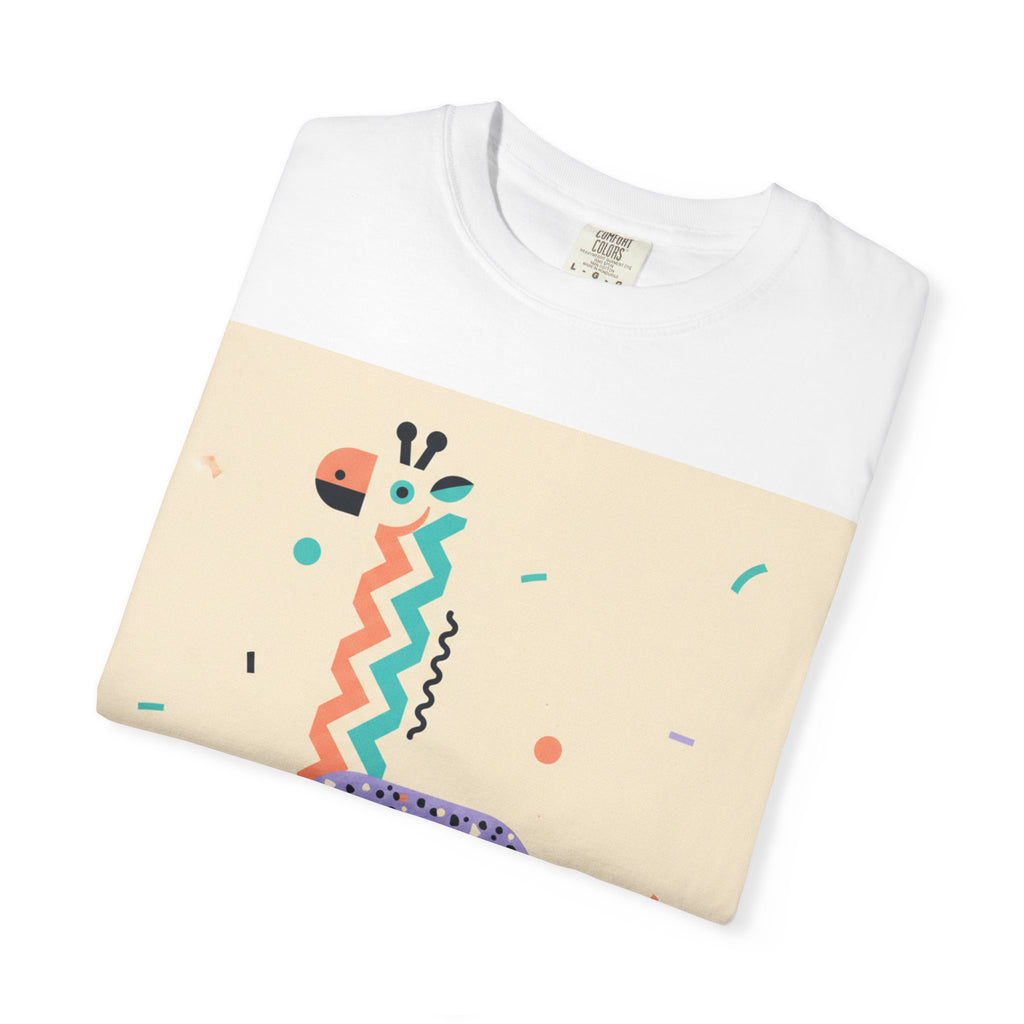 Abstract Giraffe Graphic T-Shirt — Colorful Geometric Animal Art