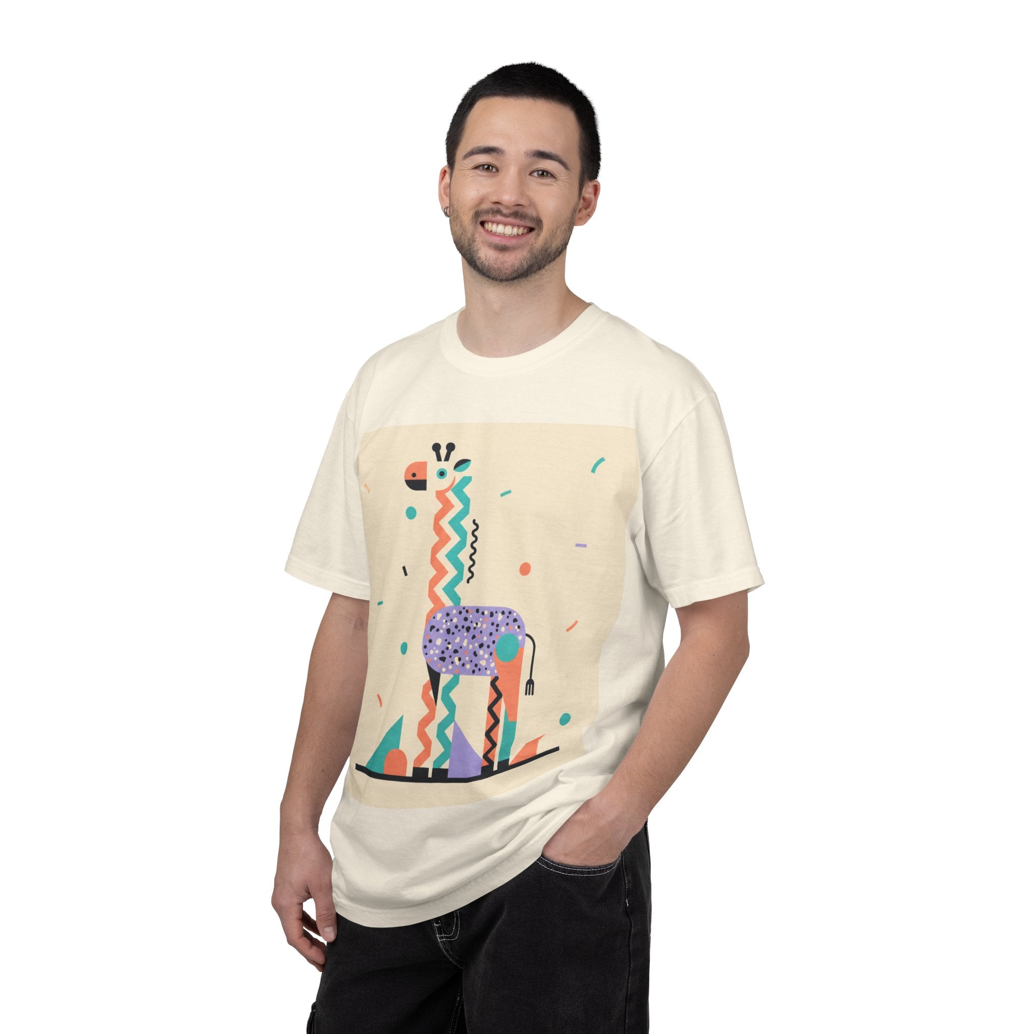Abstract Giraffe Graphic T-Shirt — Colorful Geometric Animal Art