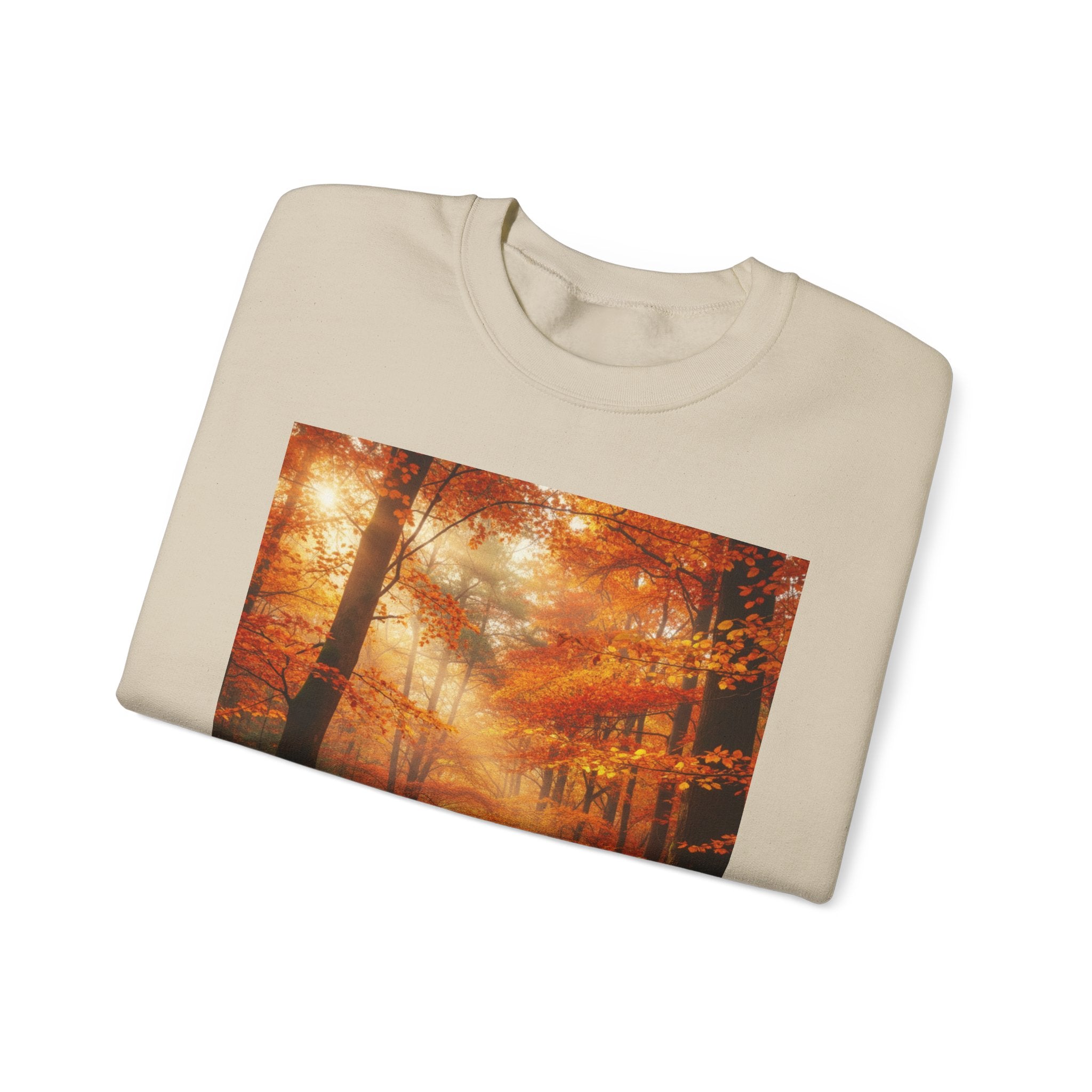 Autumn Forest Crewneck Sweatshirt — Cozy Fall Woodland Scenic Pullover