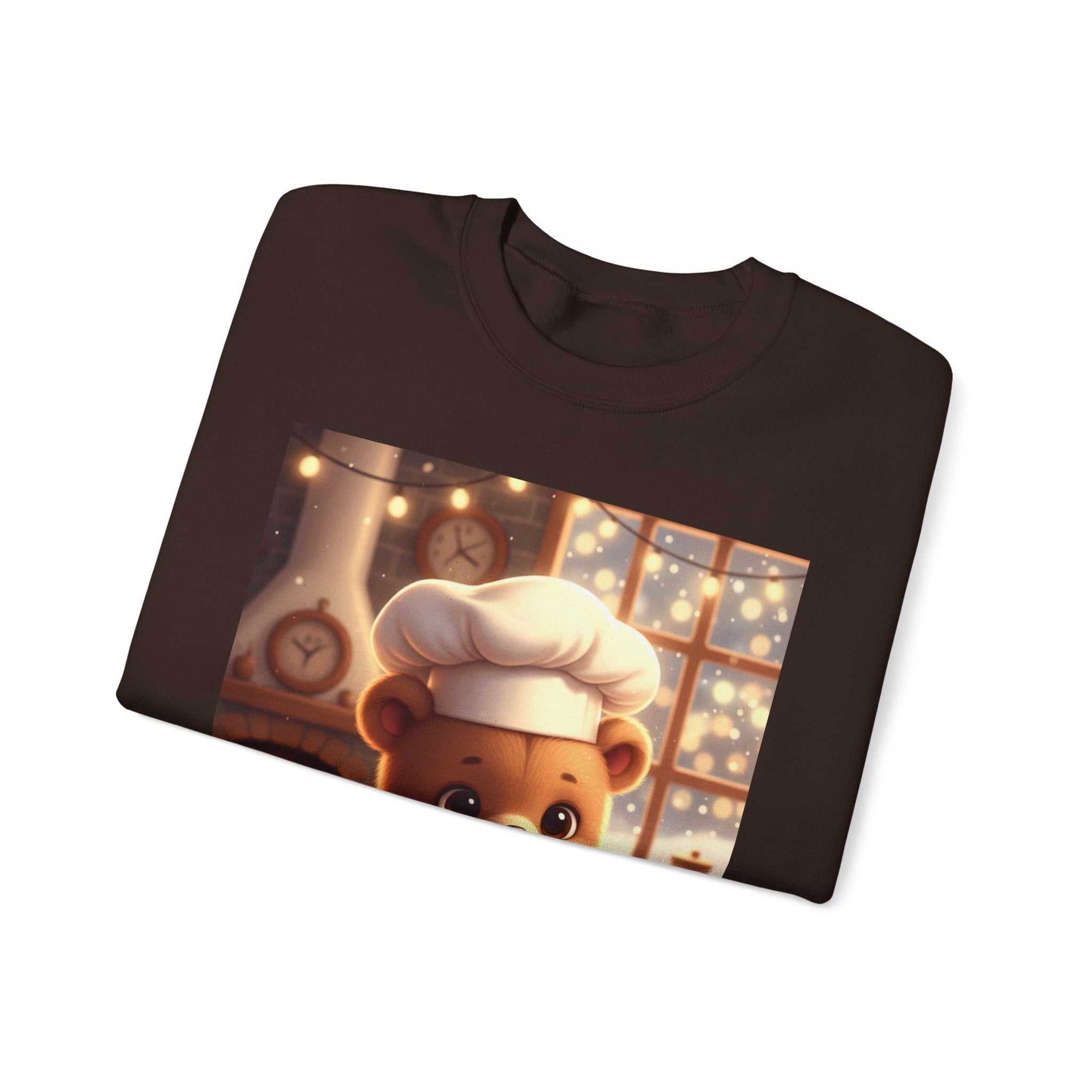 Baking Bear Crewneck Sweatshirt | Cute Bear Chef Holiday Cozy