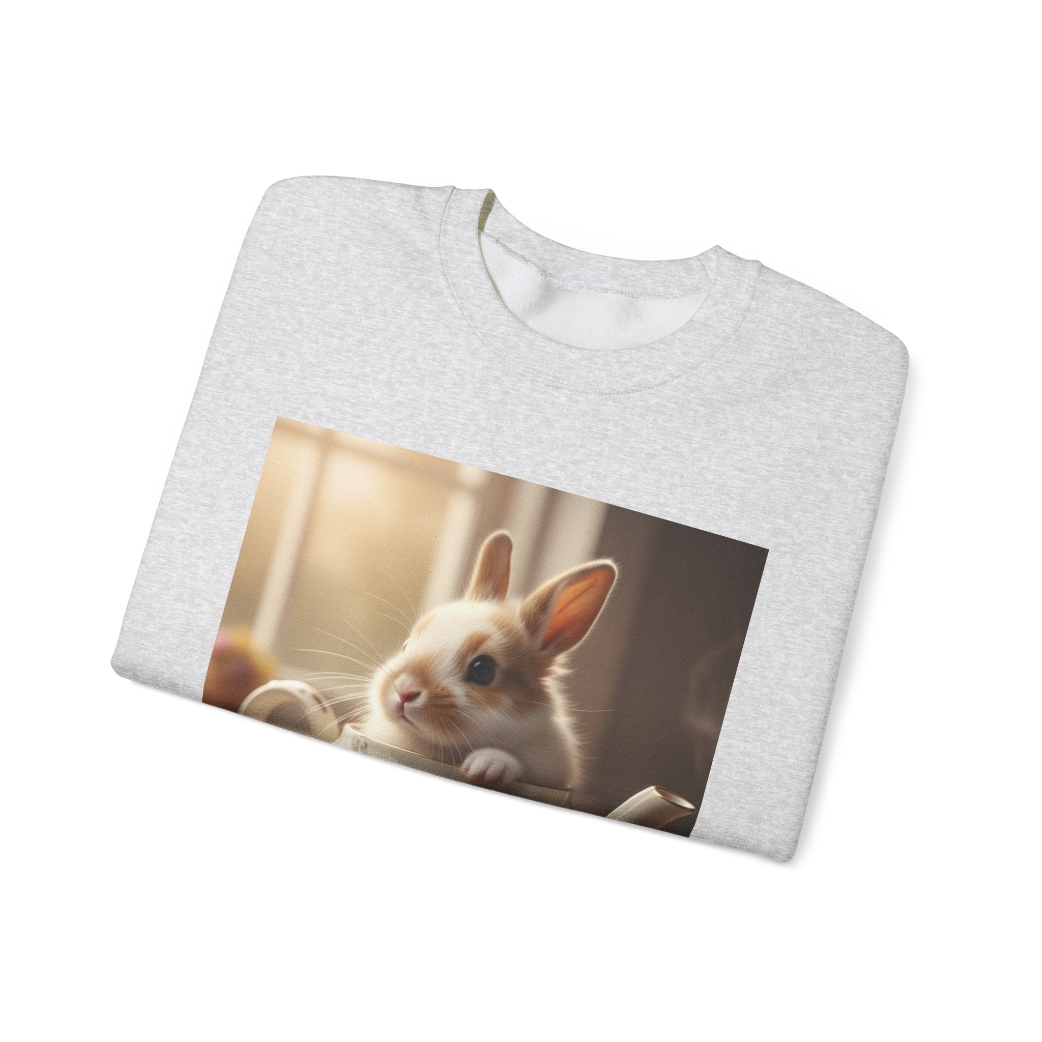 Bunny in Teapot Sweatshirt | Cute Rabbit Illustration