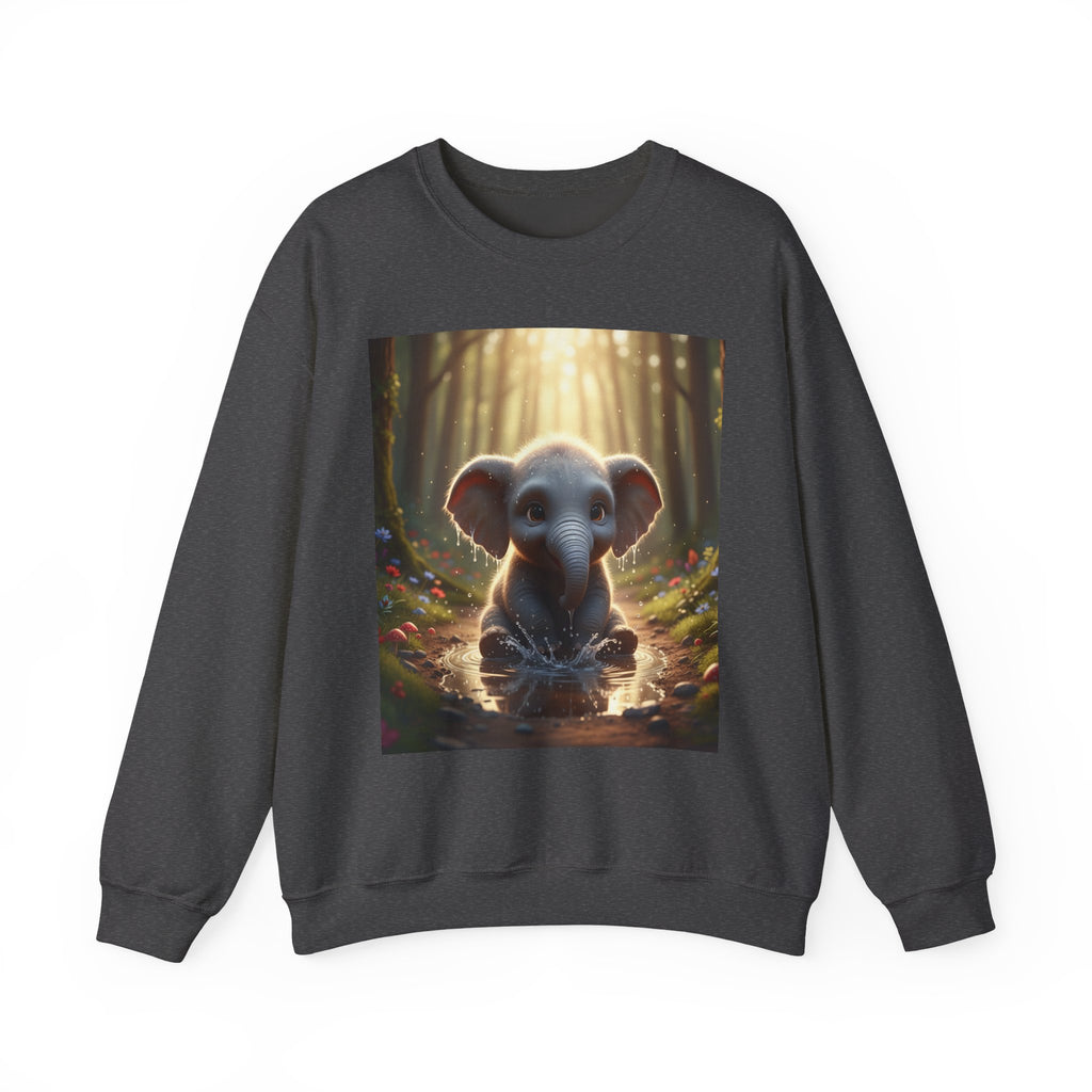 Baby Elephant in Forest sweatshirt | Cute Woodland Animal Crewneck