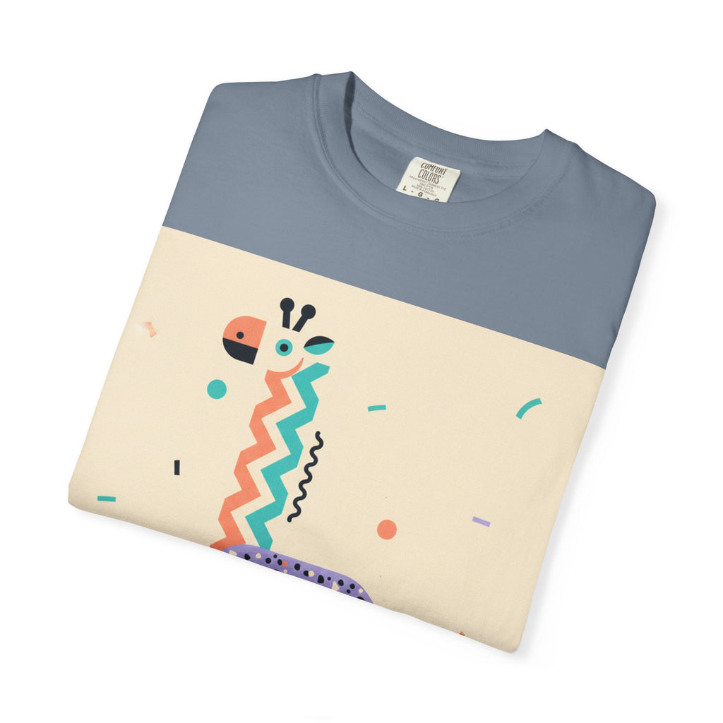 Abstract Giraffe Graphic T-Shirt — Colorful Geometric Animal Art