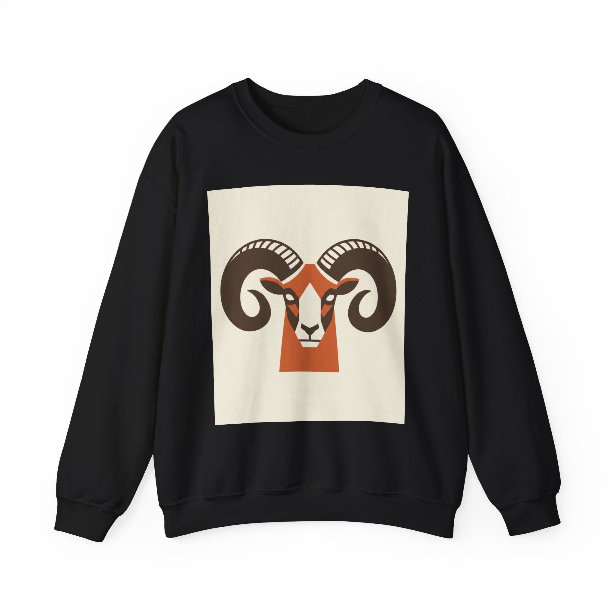 Aries Ram Graphic Sweatshirt — Bold Zodiac Ram Crewneck