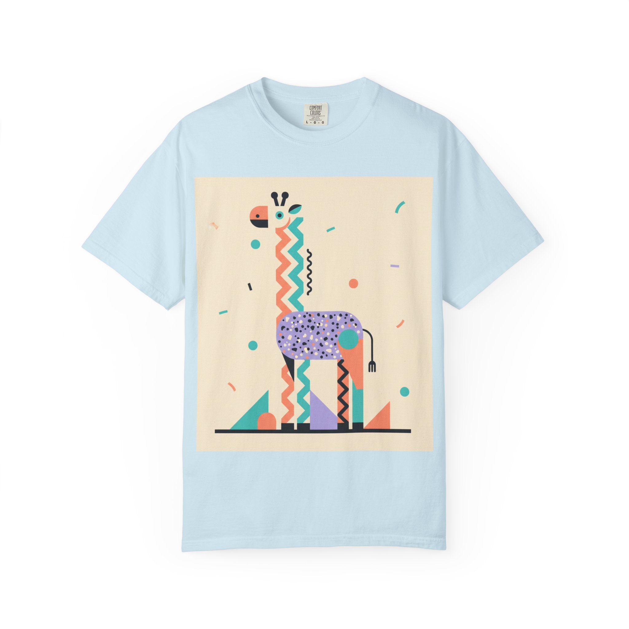 Abstract Giraffe Graphic T-Shirt — Colorful Geometric Animal Art