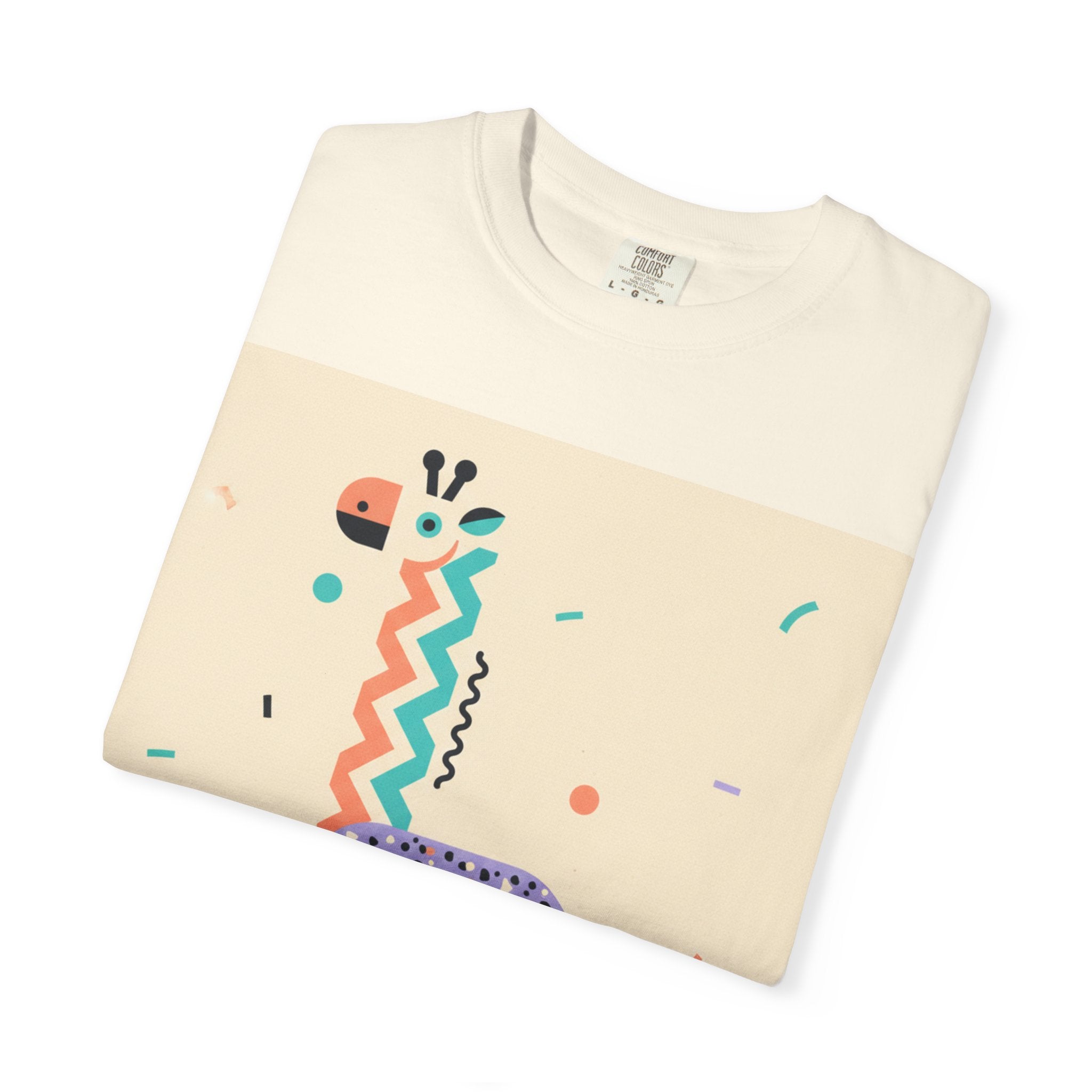 Abstract Giraffe Graphic T-Shirt — Colorful Geometric Animal Art